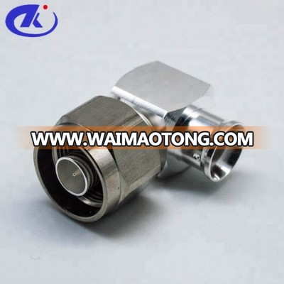 N MALE RIGHT ANGLE RF CONNECTOR FOR 3/8"SF CABLE SOLDER TYPE