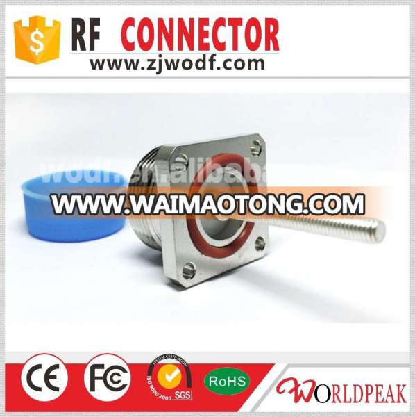 7/16 DIN female 4 hole flange connector for M5 28 long